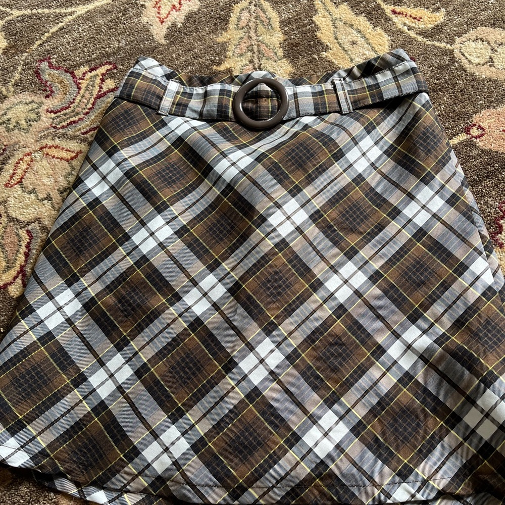 Brown plaid shirt